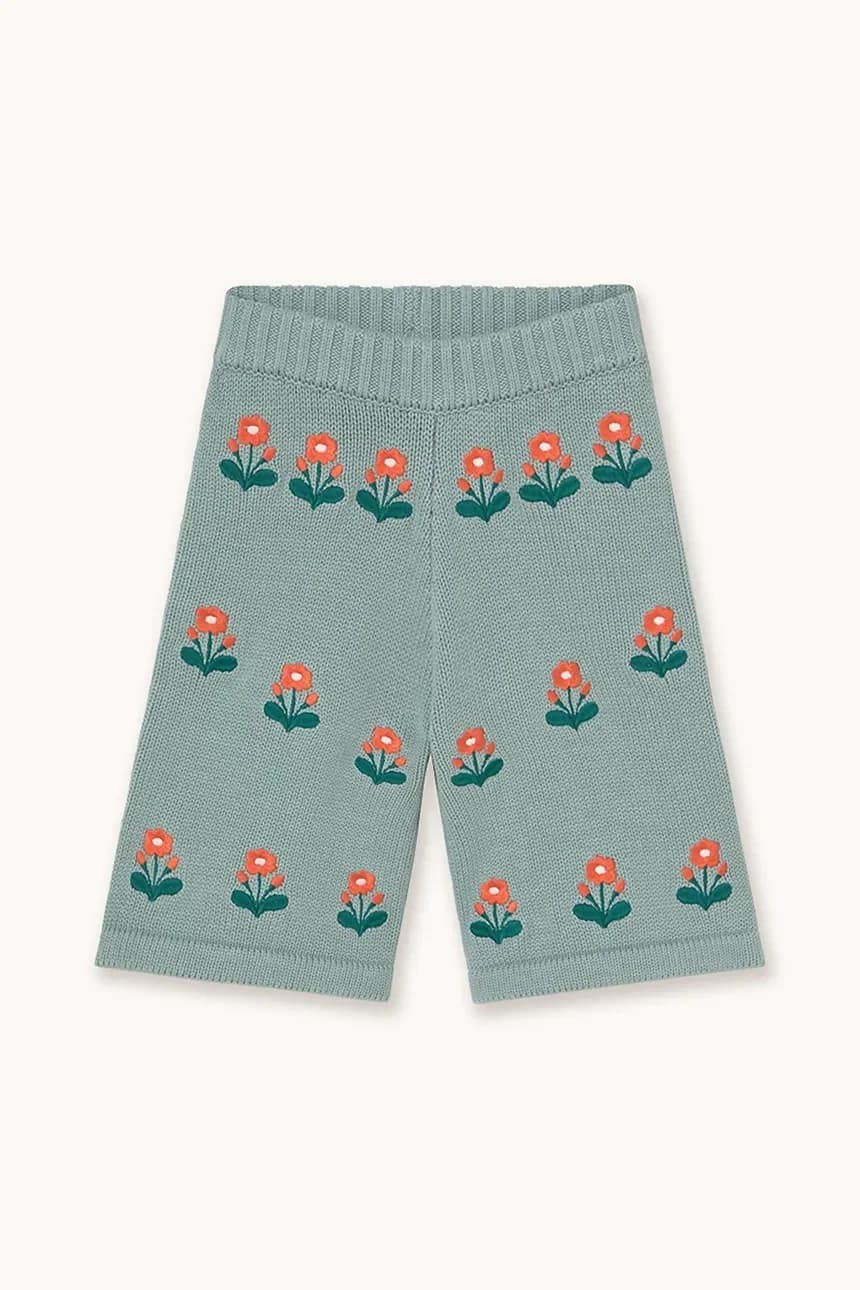 ДЕТСКИЕ ТРИКОТАЖНЫЕ БРЮКИ С ЦВЕТАМИ