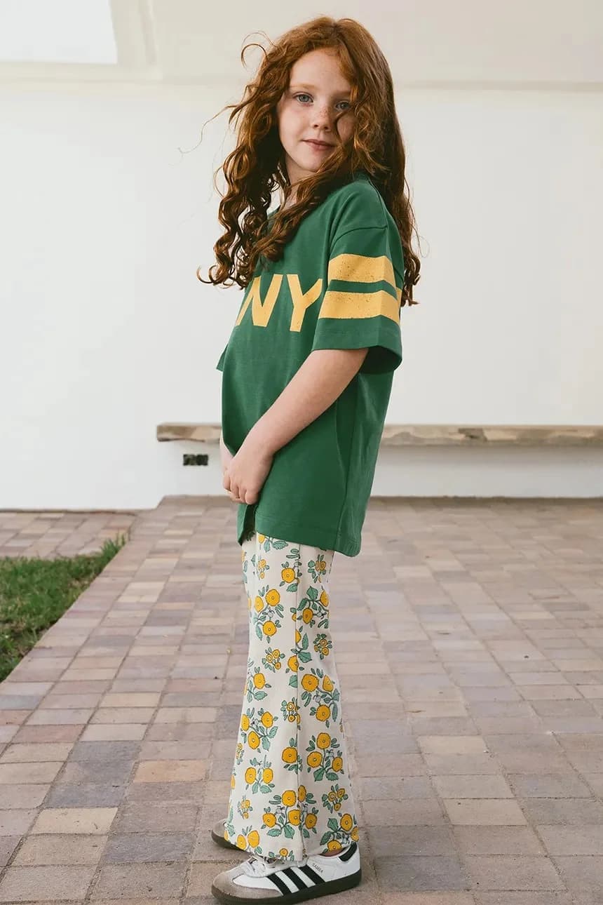 Детские брюки FLOWERS RIB PANT