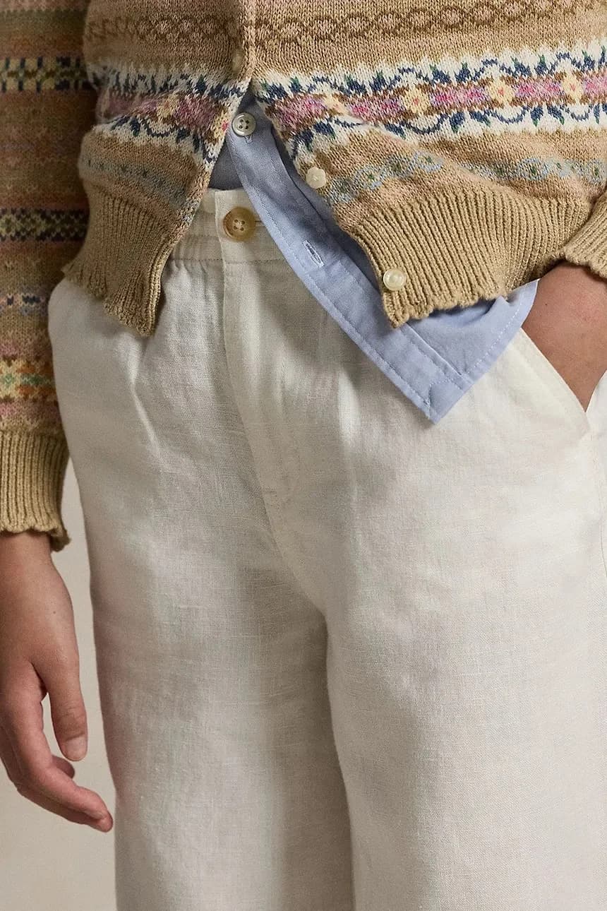 Детские льняные брюки - фото 5