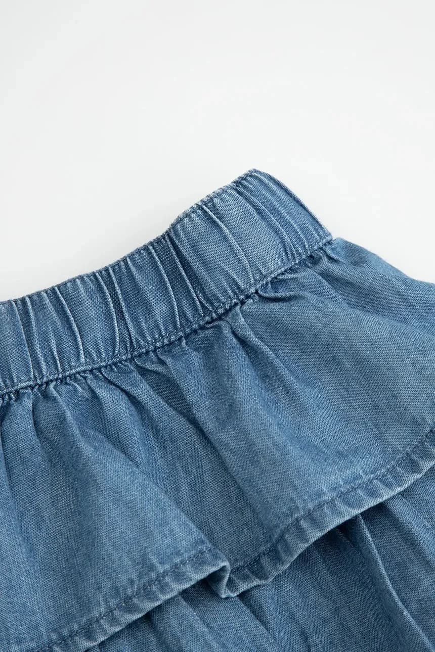 Джинсовая юбка и брюки - фото 3