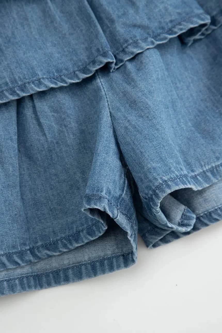 Джинсовая юбка и брюки - фото 4