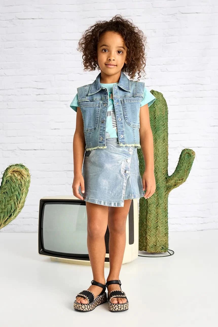 Детская джинсовая юбка - фото 5