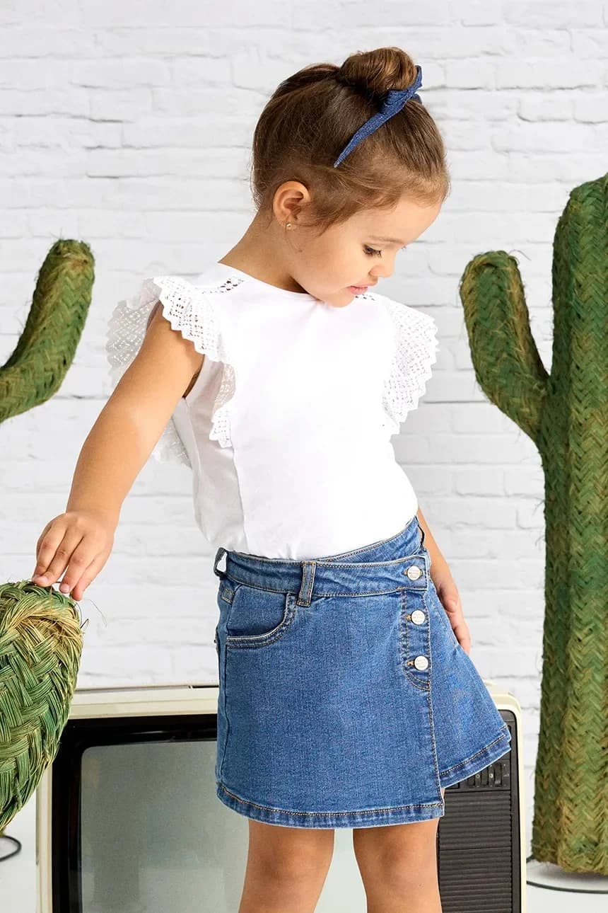 Детская джинсовая юбка