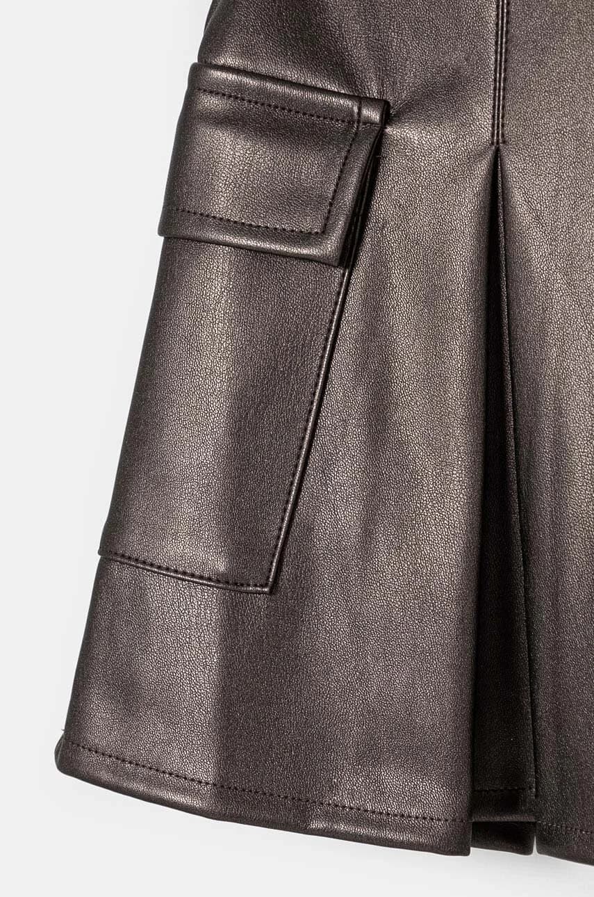 Детская юбка Юбка-карго из искусственной кожи - фото 4