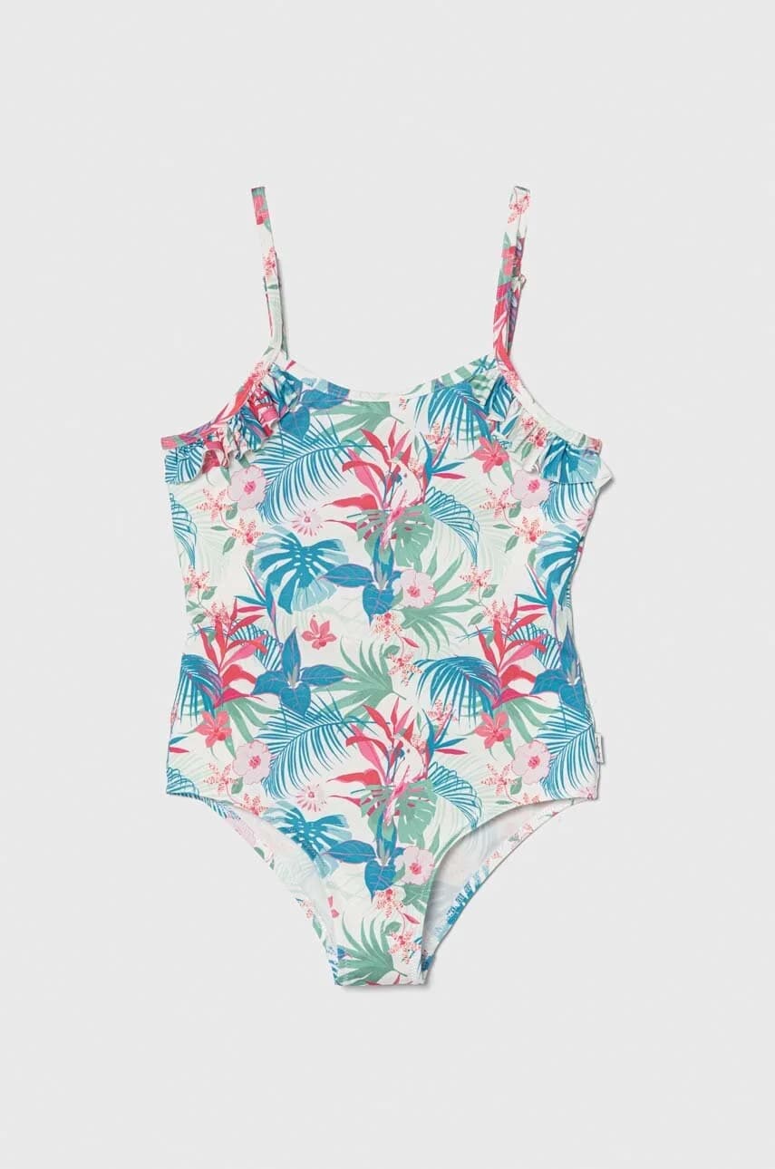Сплошной детский купальник HIBISCUS FRILL SWIMSUIT