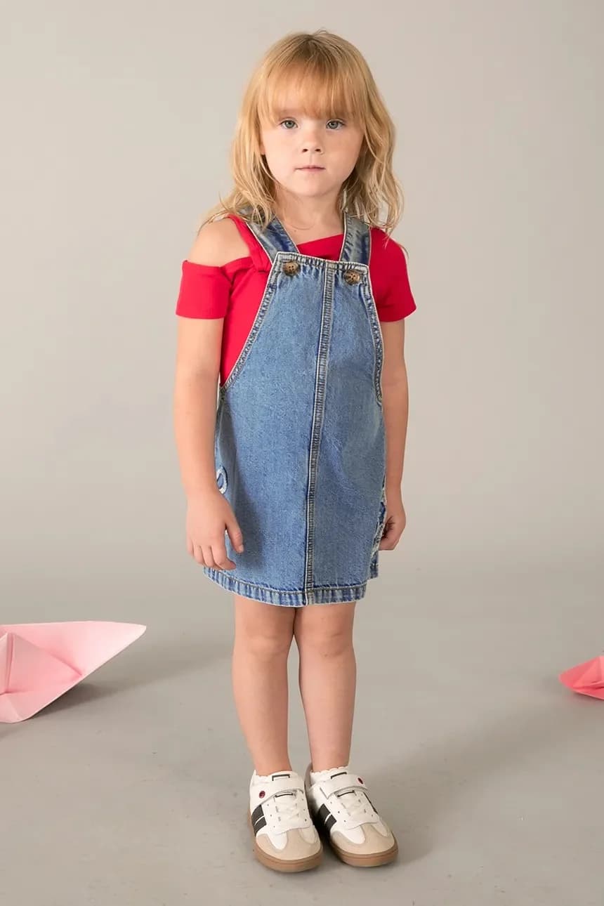 Детское джинсовое платье - фото 6