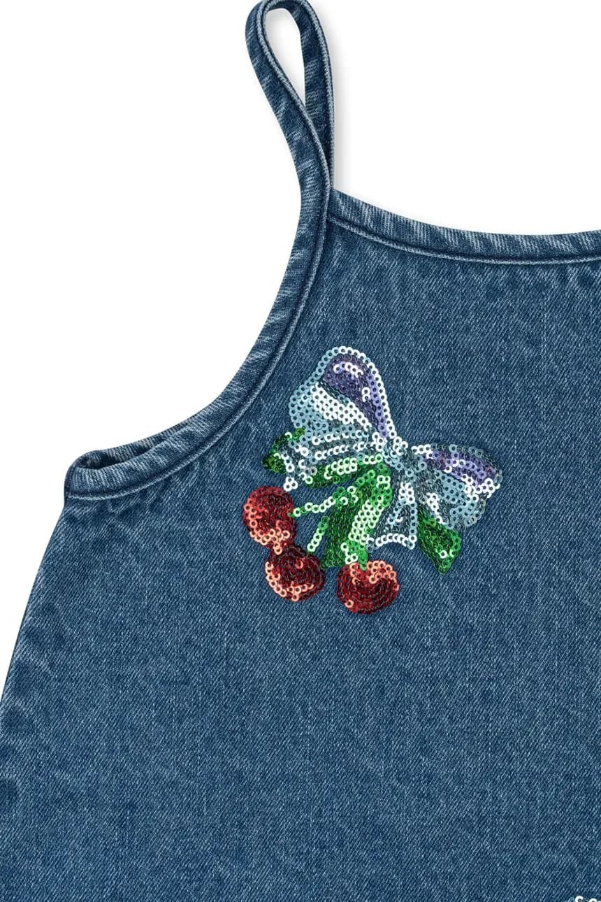 MAGOT ПЛАТЬЕ С ПАЙЕТКАМИ GOTS детское хлопковое платье - фото 4