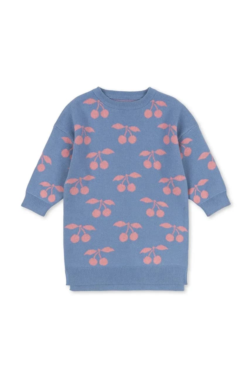 Детское хлопковое платье LAPIS KNIT DRESS GOTS