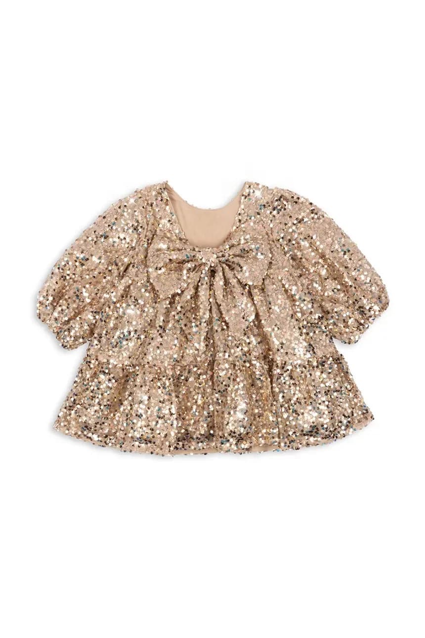 LILA SEQUINS BOW DRESS детское платье - фото 3