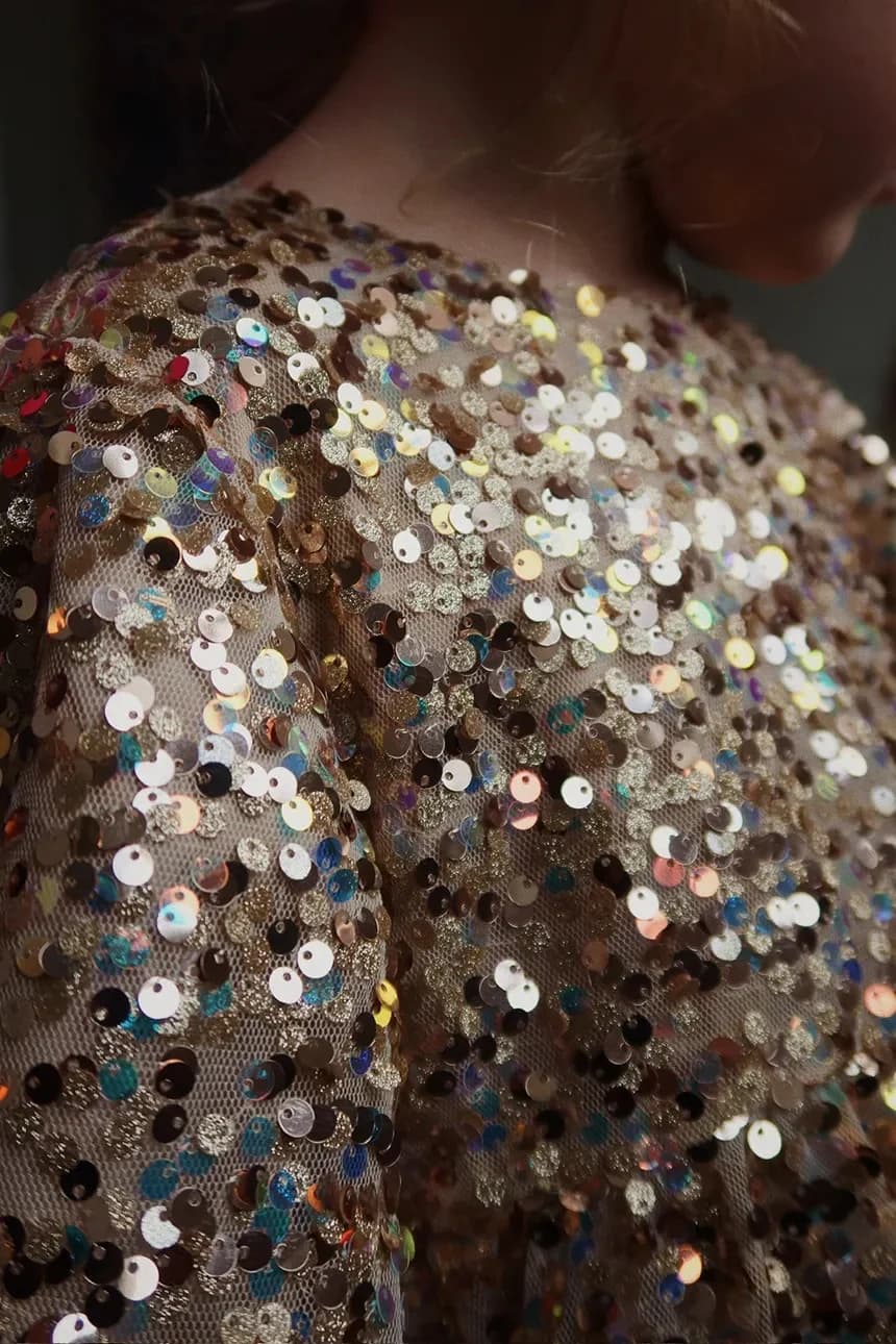 LILA SEQUINS BOW DRESS детское платье - фото 6