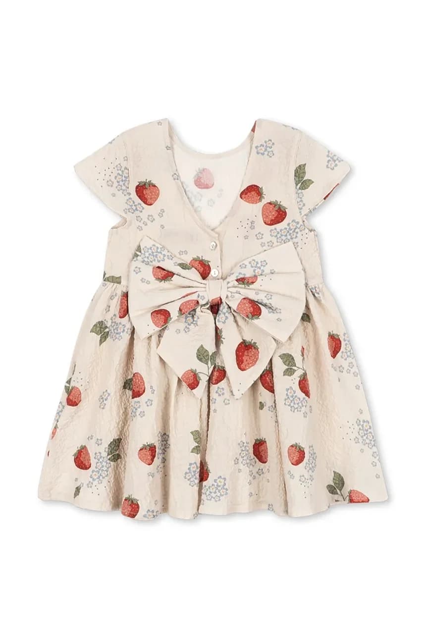 Детское хлопковое платье AVA SS BOW DRESS GOTS - фото 2