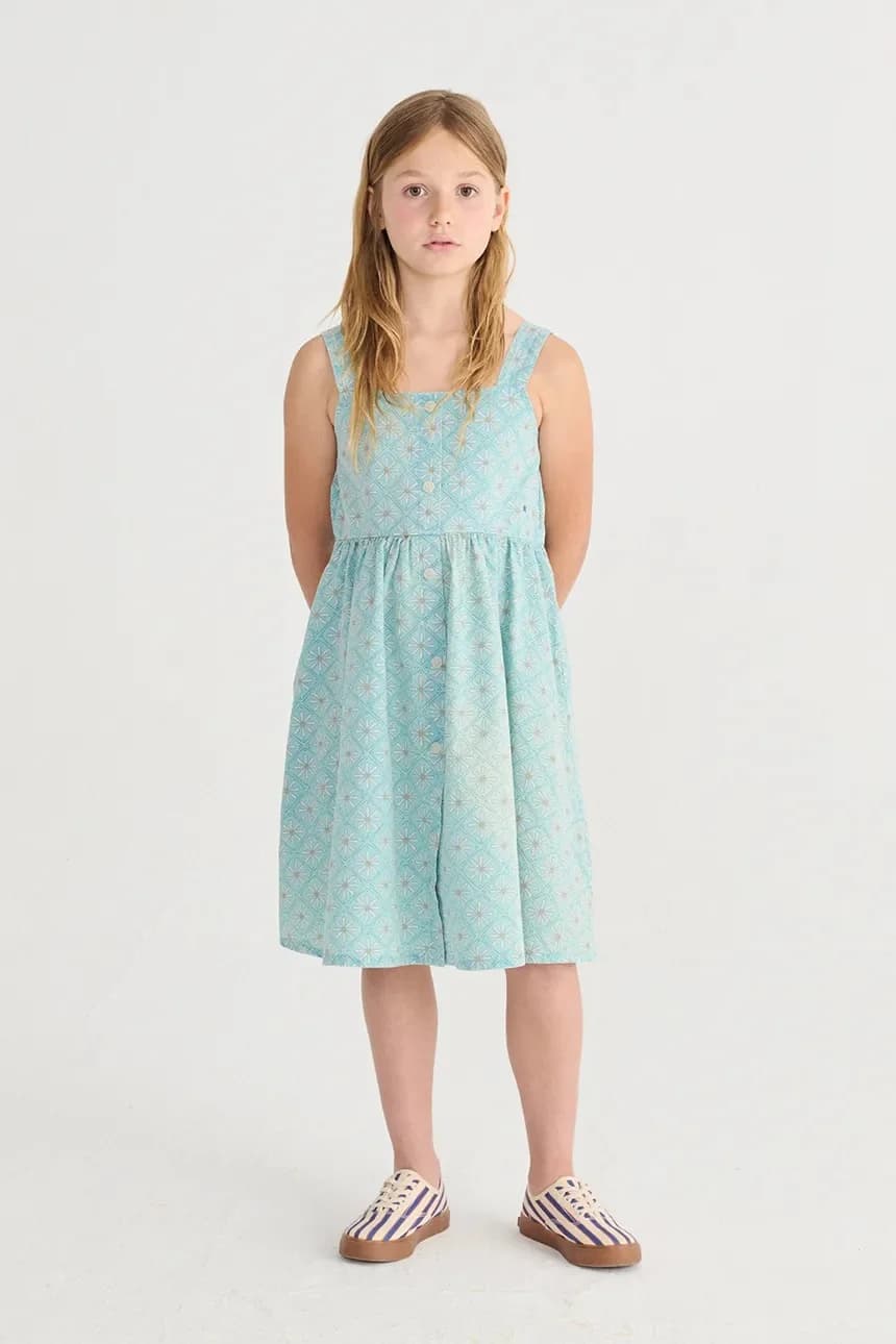 Детское хлопковое платье Daisy Mosaic