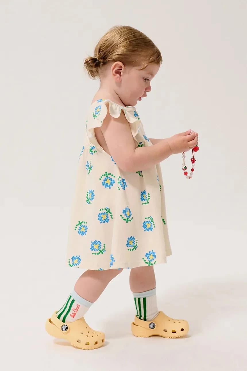 Хлопковое детское платье Pixel Flowers - фото 4