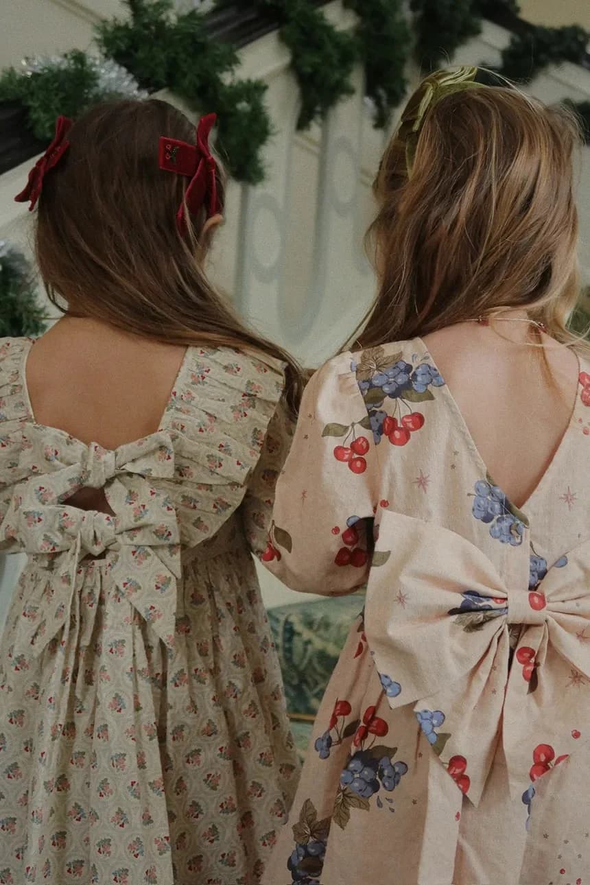 Детское хлопковое платье AVI LS BOW DRESS GOTS