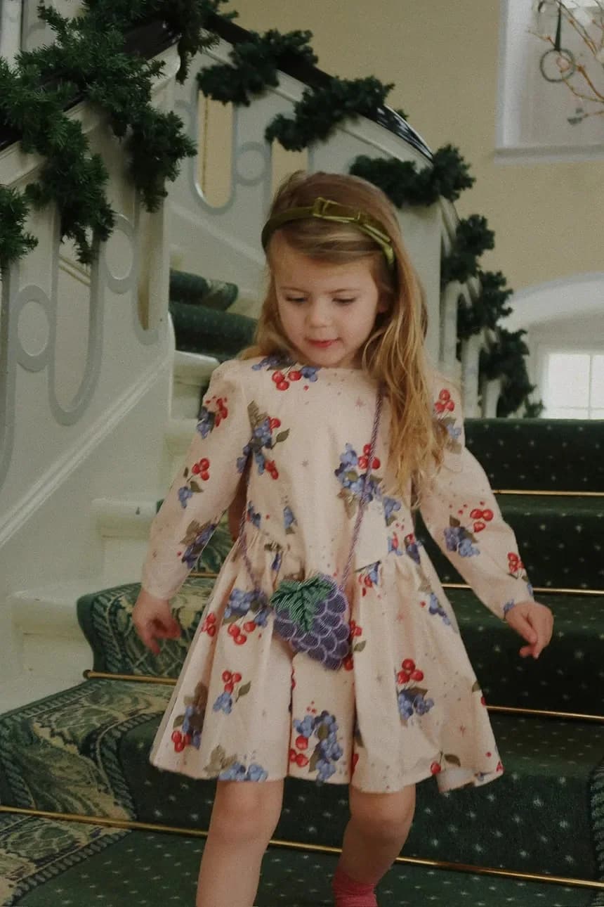 Детское хлопковое платье AVI LS BOW DRESS GOTS - фото 6