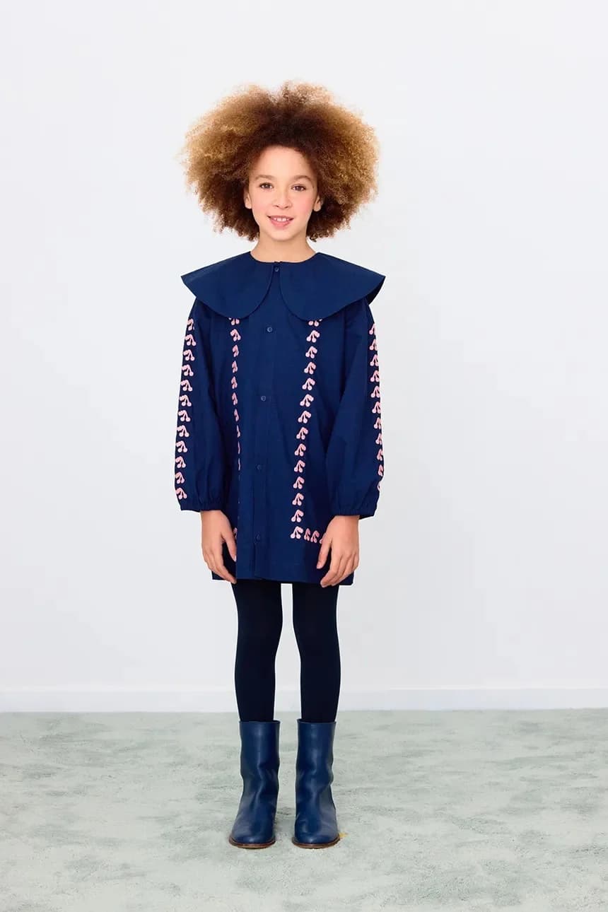 Детское хлопковое платье MINI CHERRIES DRESS - фото 4