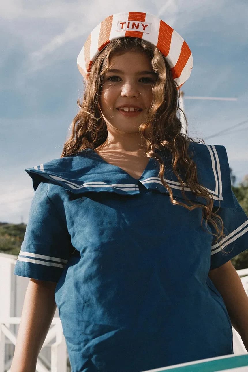 Детское платье с добавлением льна STRIPES TINY DRESS - фото 5