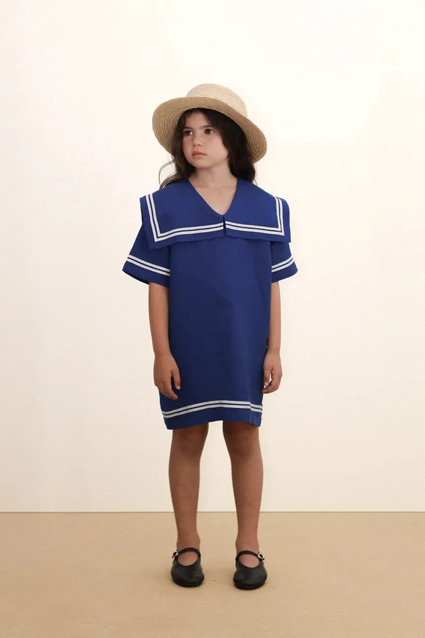 Детское платье с добавлением льна STRIPES TINY DRESS - фото 7