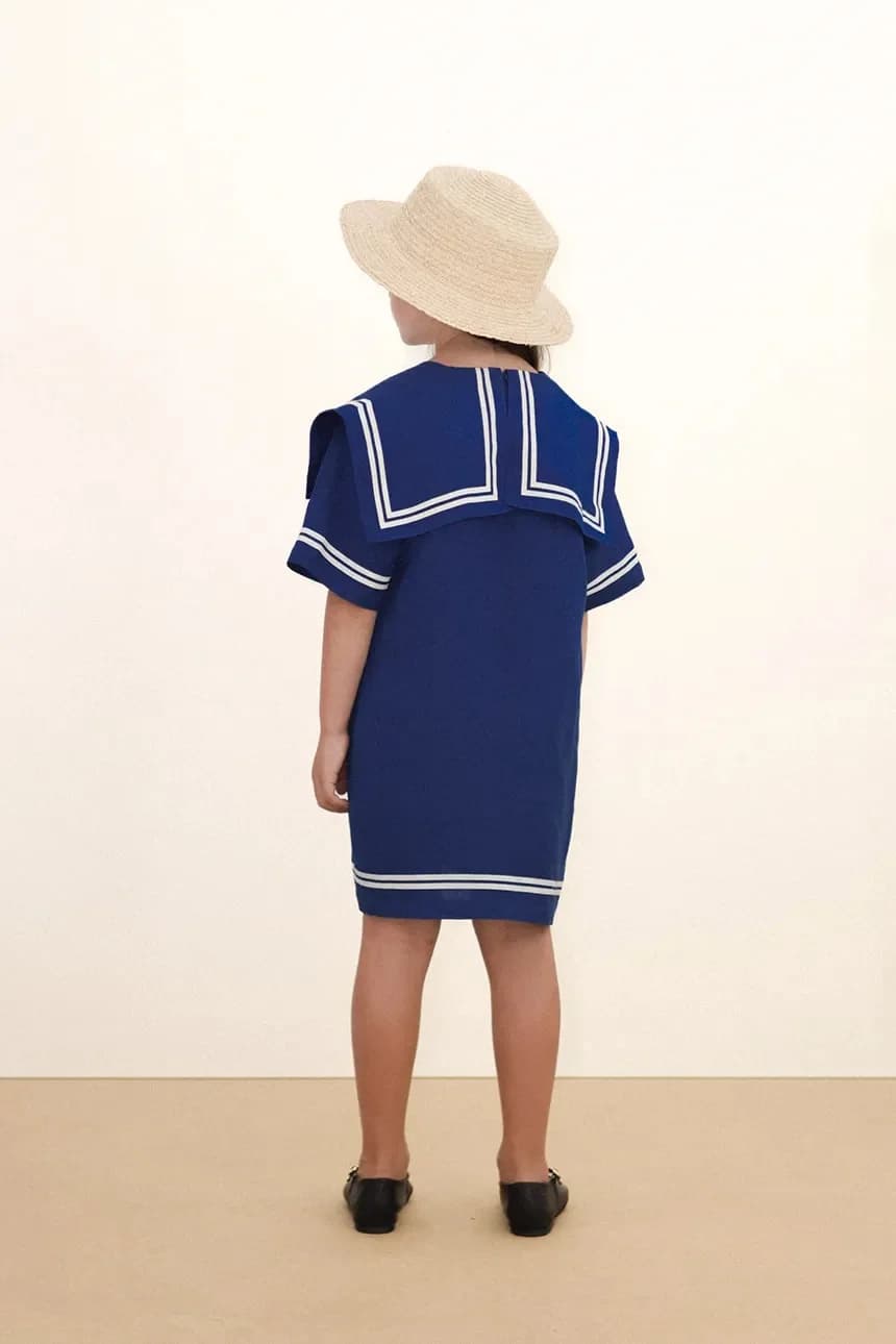 Детское платье с добавлением льна STRIPES TINY DRESS - фото 8