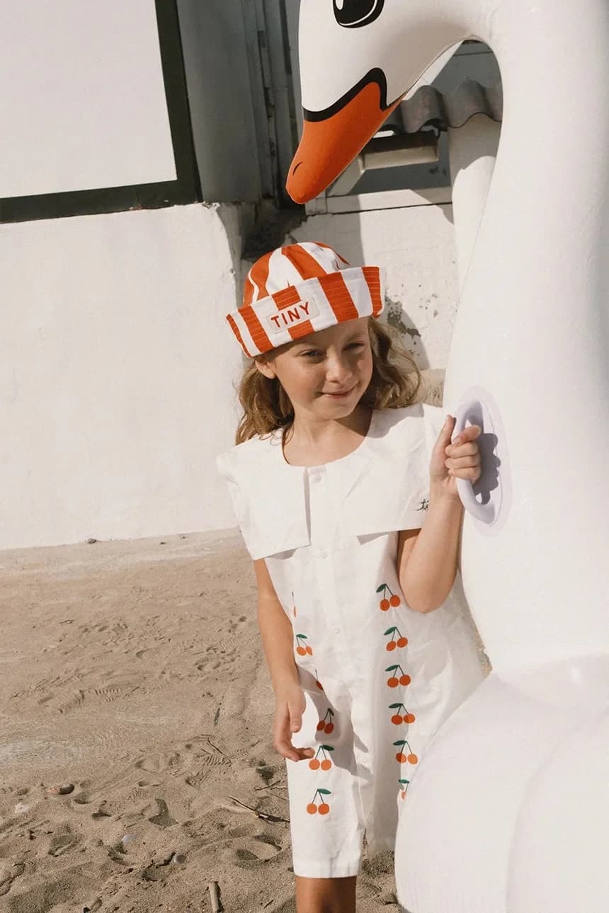 Детское хлопковое платье MINI CHERRIES TWILL DRESS