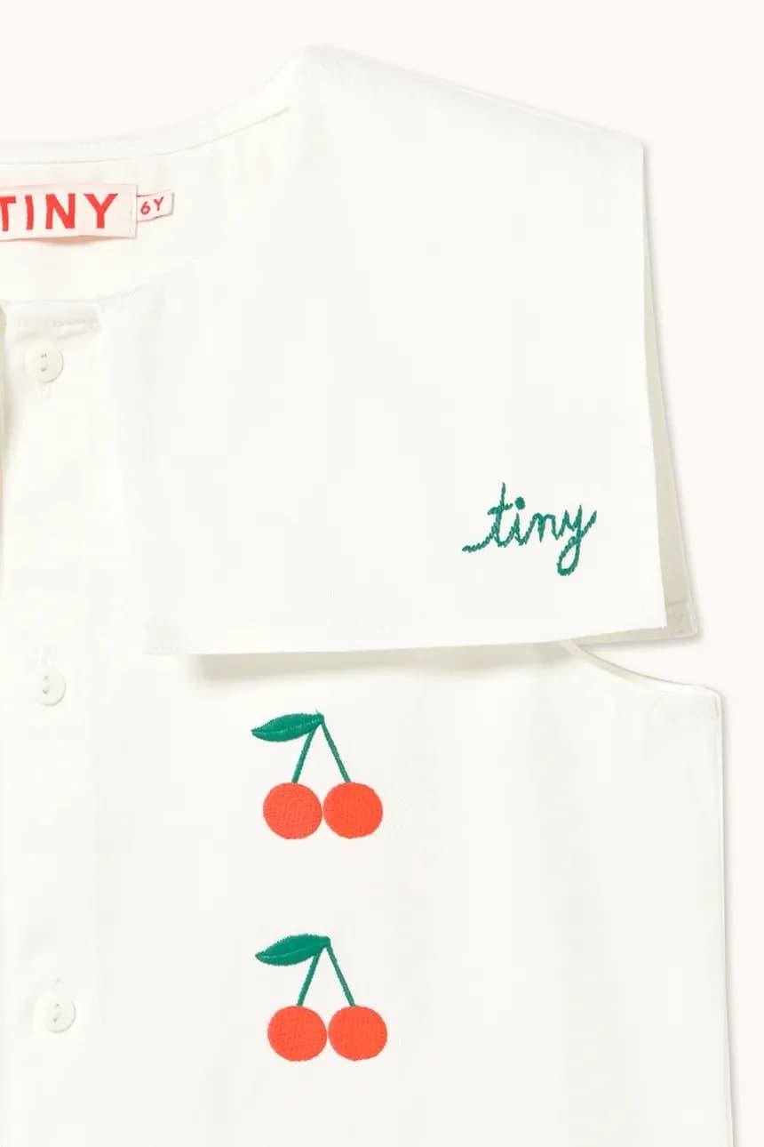 Детское хлопковое платье MINI CHERRIES TWILL DRESS - фото 4