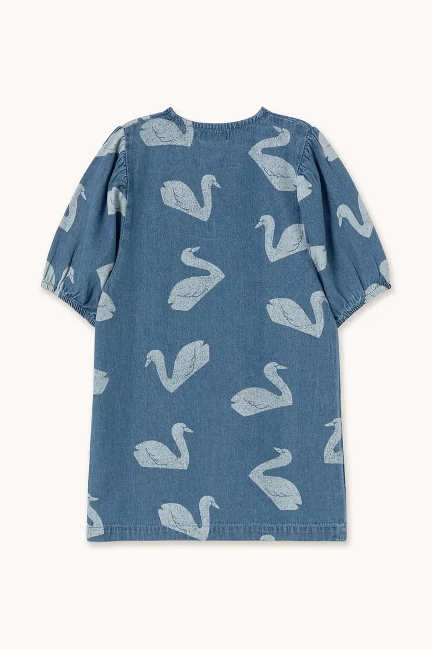 Детское хлопковое платье BIG SWANS DRESS - фото 3