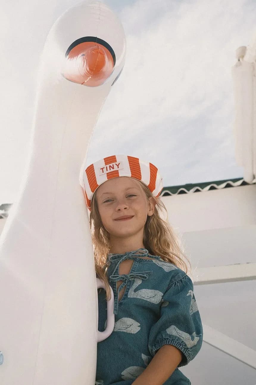 Детское хлопковое платье BIG SWANS DRESS - фото 5