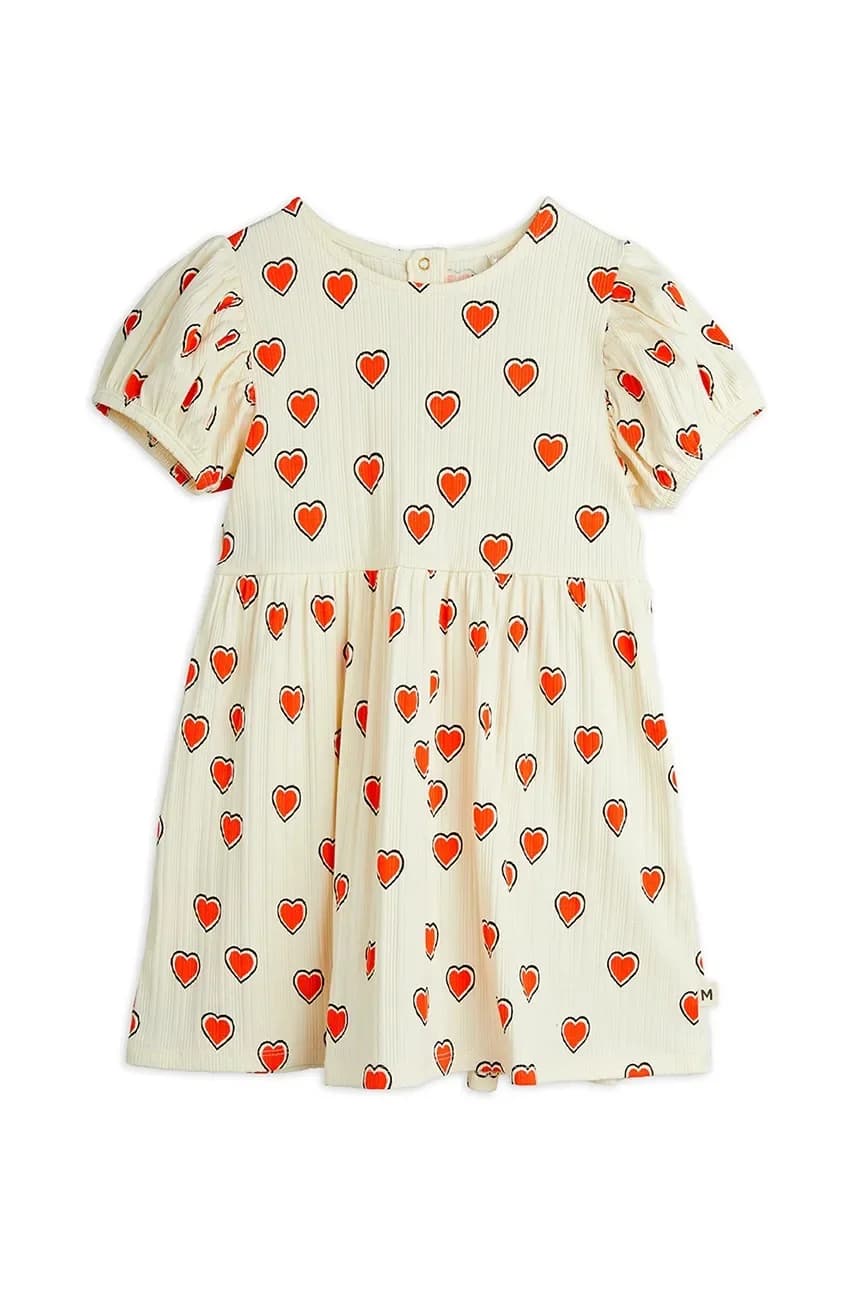Детское платье с контурными сердечками