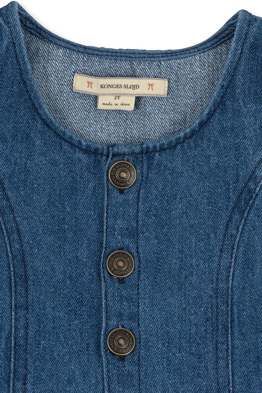 ELBA DRESS GOTS детское джинсовое платье - фото 3