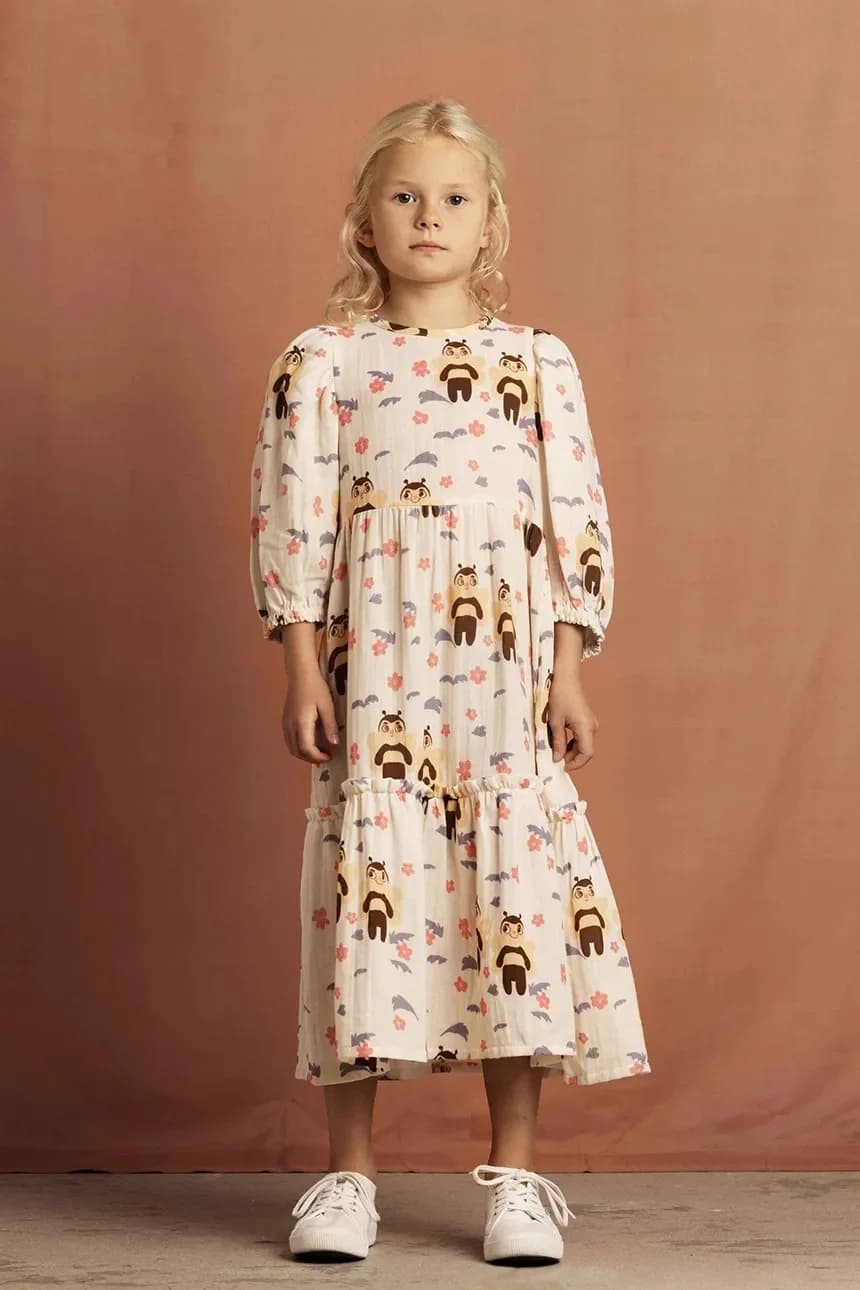 Детское муслиновое платье из пчелиного хлопка