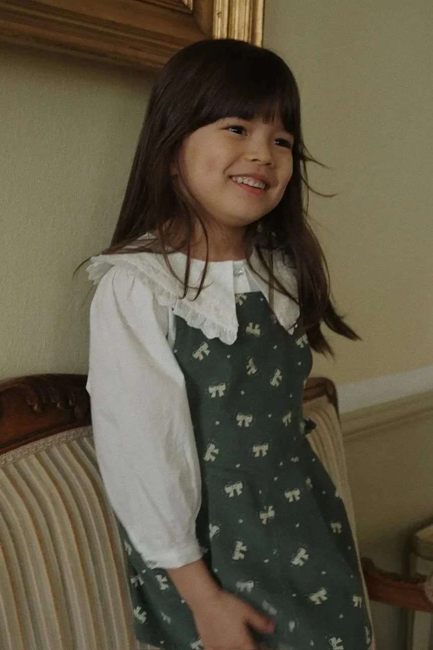 Детское хлопковое платье AVERY FRILL OVERALL DRESS GOTS