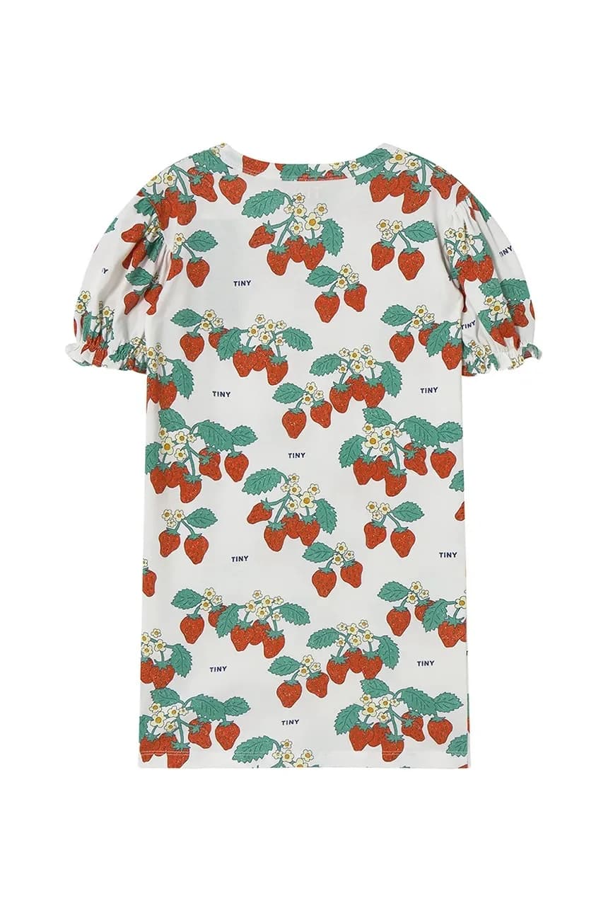 Детское хлопковое платье STRAWBERRIES PUFF SLEEVE DRESS - фото 3