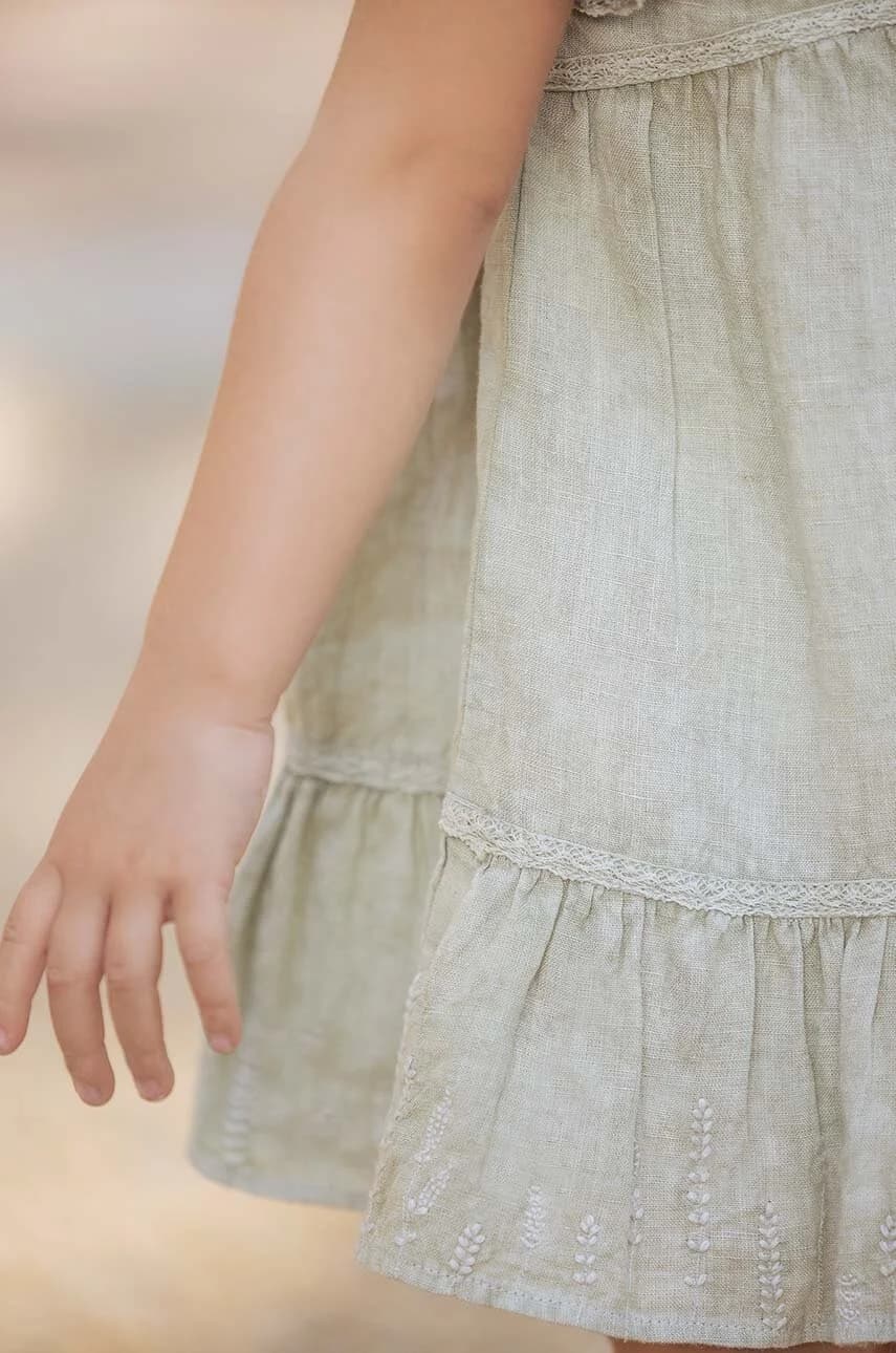 Льняное детское платье - фото 8