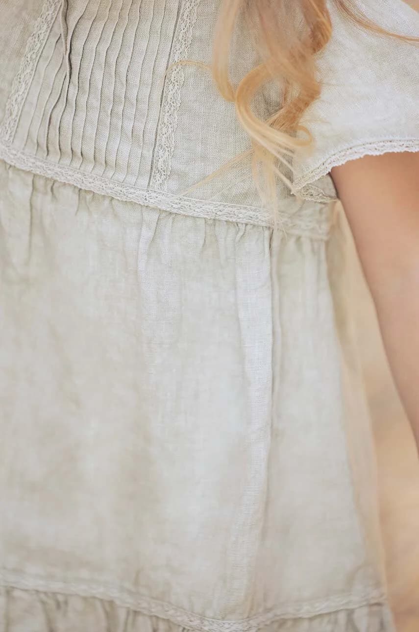 Льняное детское платье - фото 10