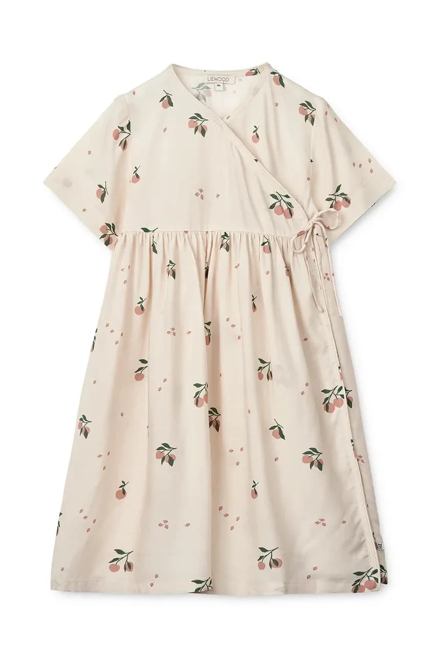 Детское вискозное платье Cleo с короткими рукавами и принтом - фото 2