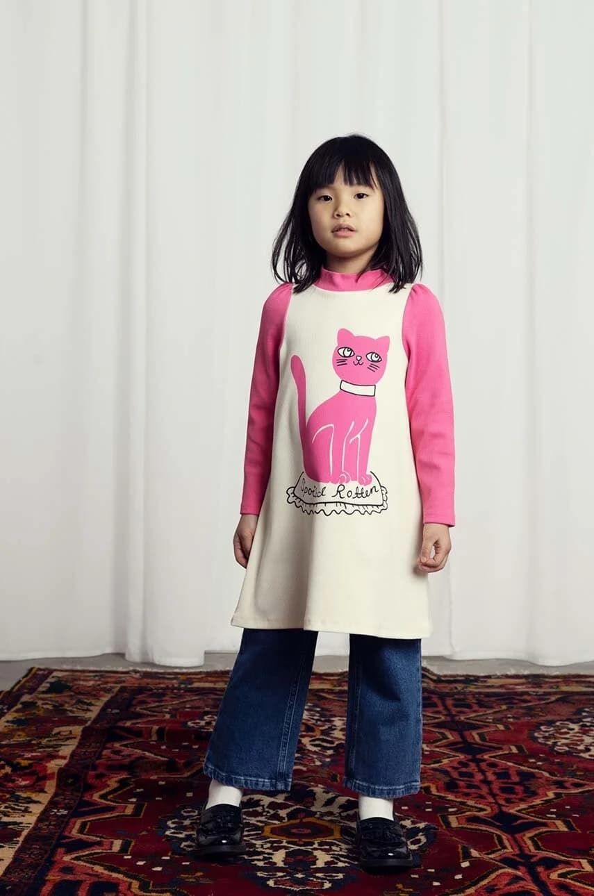 Детское хлопковое платье Кот