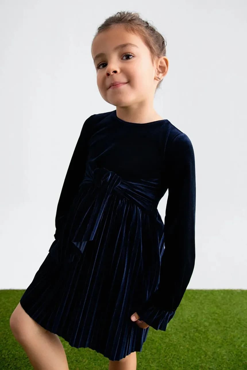 Детское бархатное платье - фото 5