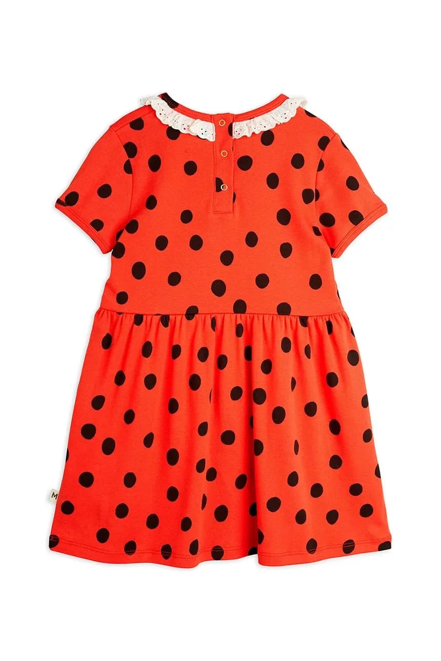 Детское хлопковое платье в горошек - фото 3