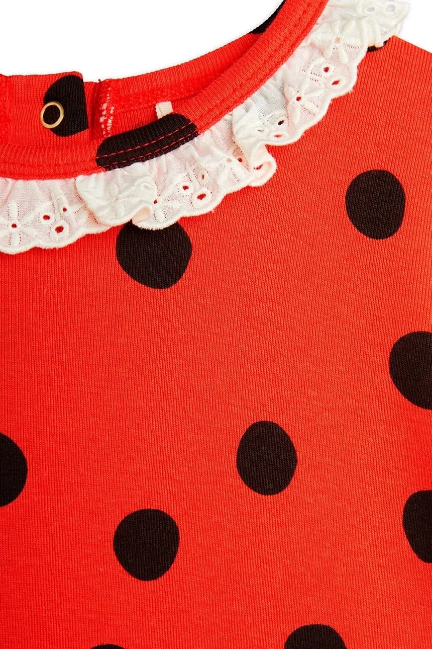 Детское хлопковое платье в горошек - фото 4