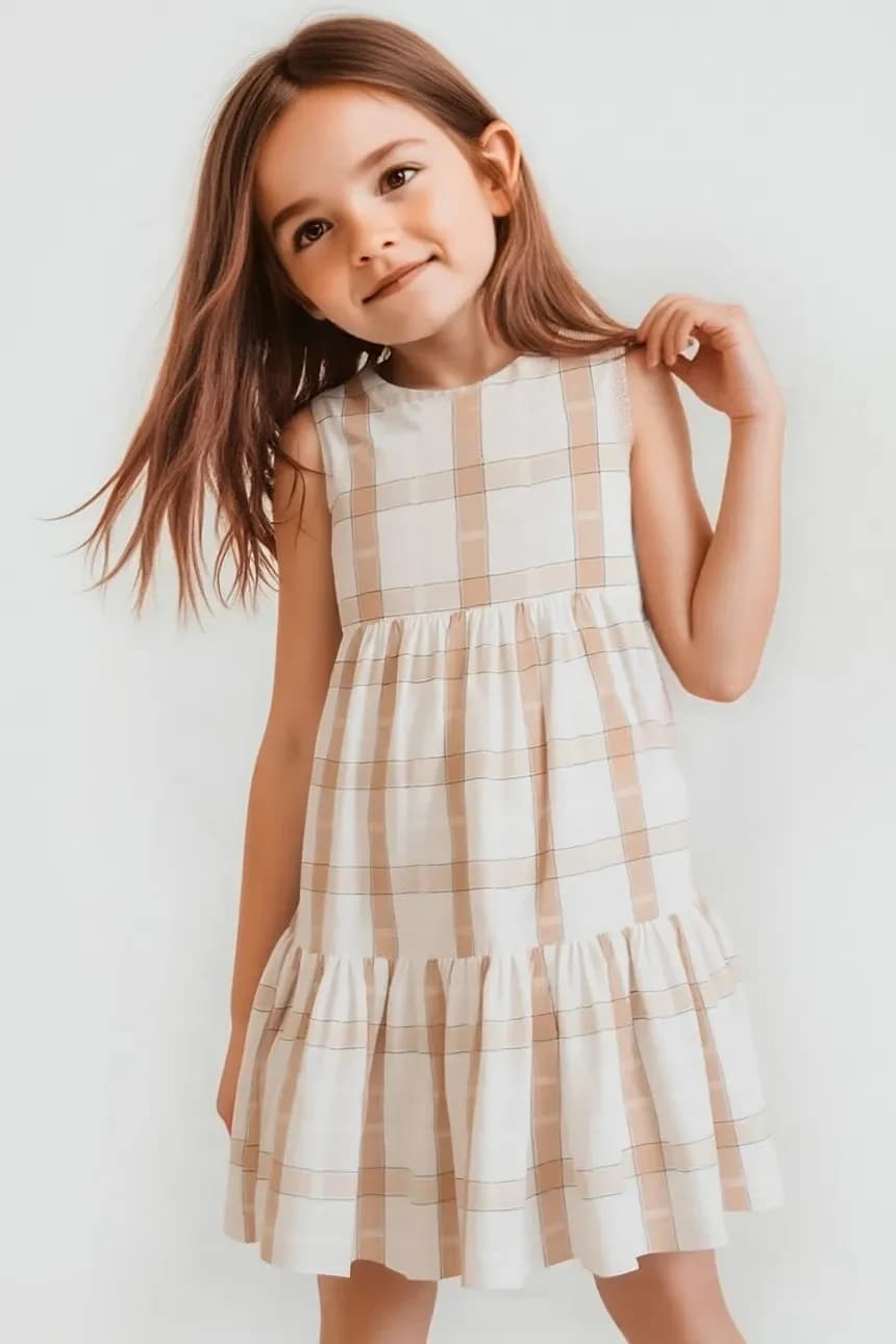 Детское льняное платье