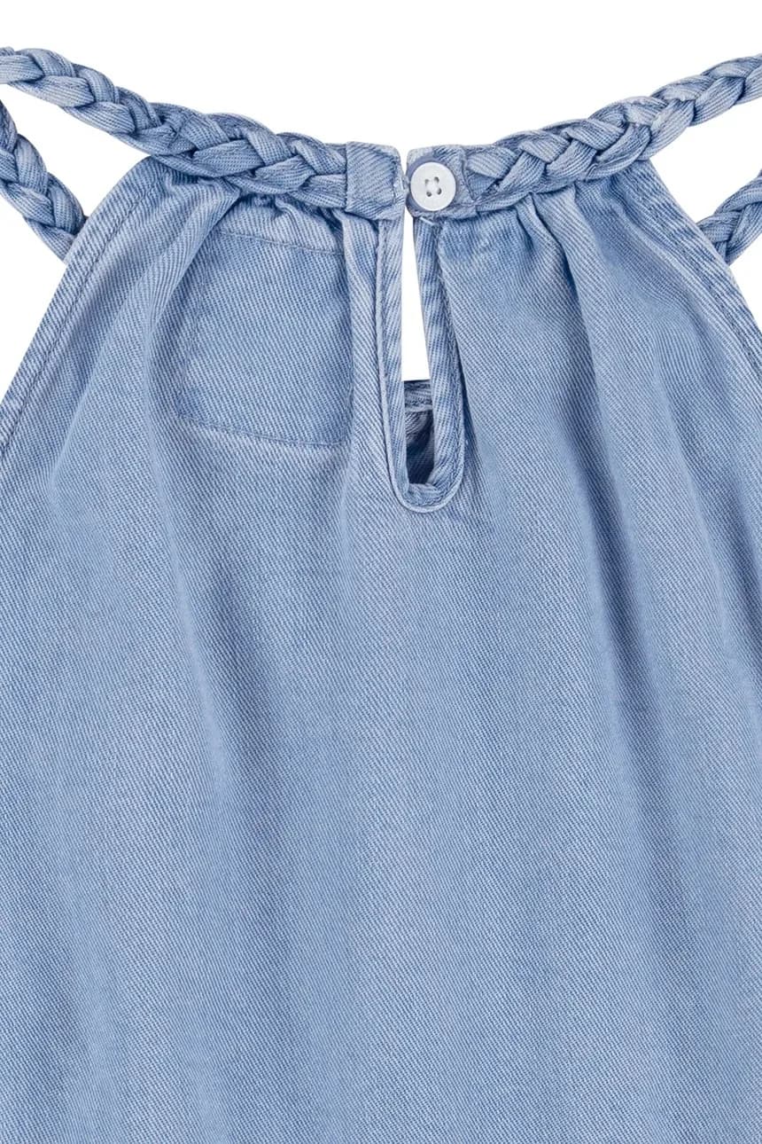 ЯРУСНОЕ ПЛАТЬЕ С ХАЛТЕРОМ - фото 5