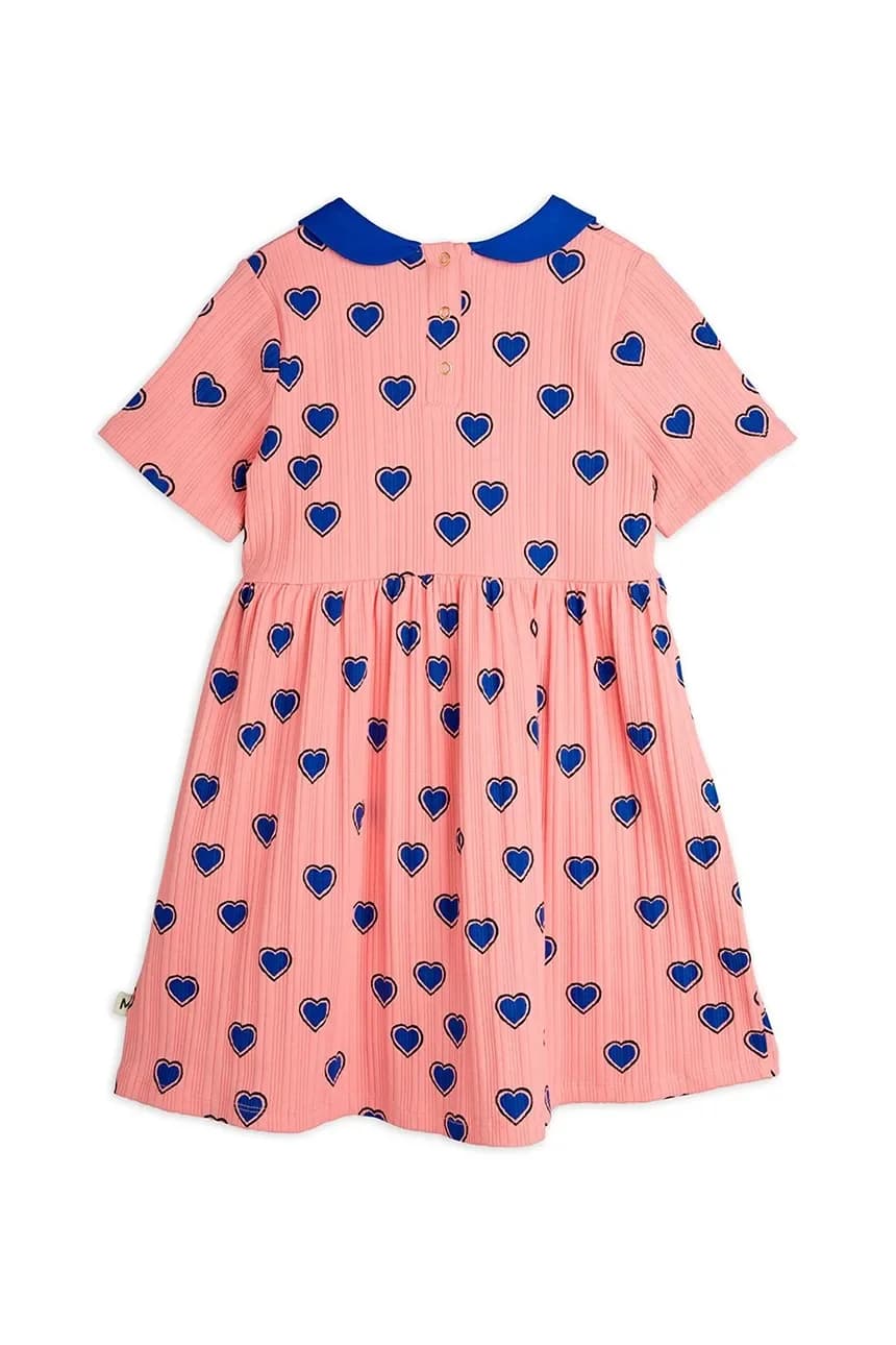 Детское хлопковое платье с контурными сердечками - фото 3