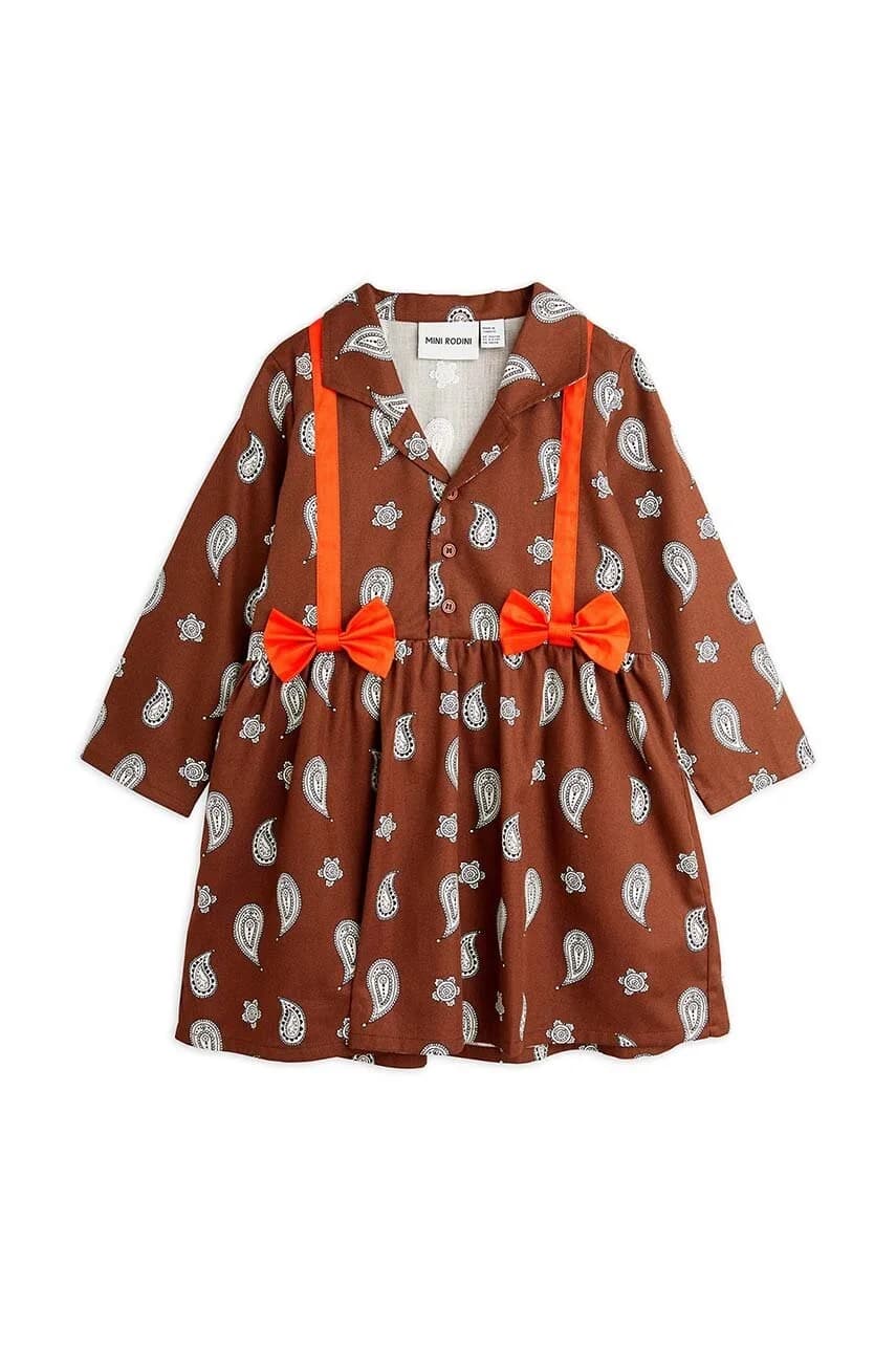 Детское платье из хлопка с узором пейсли - фото 2