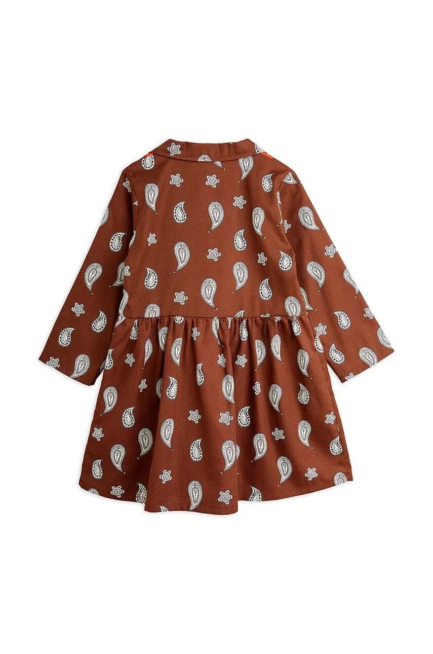 Детское платье из хлопка с узором пейсли - фото 3