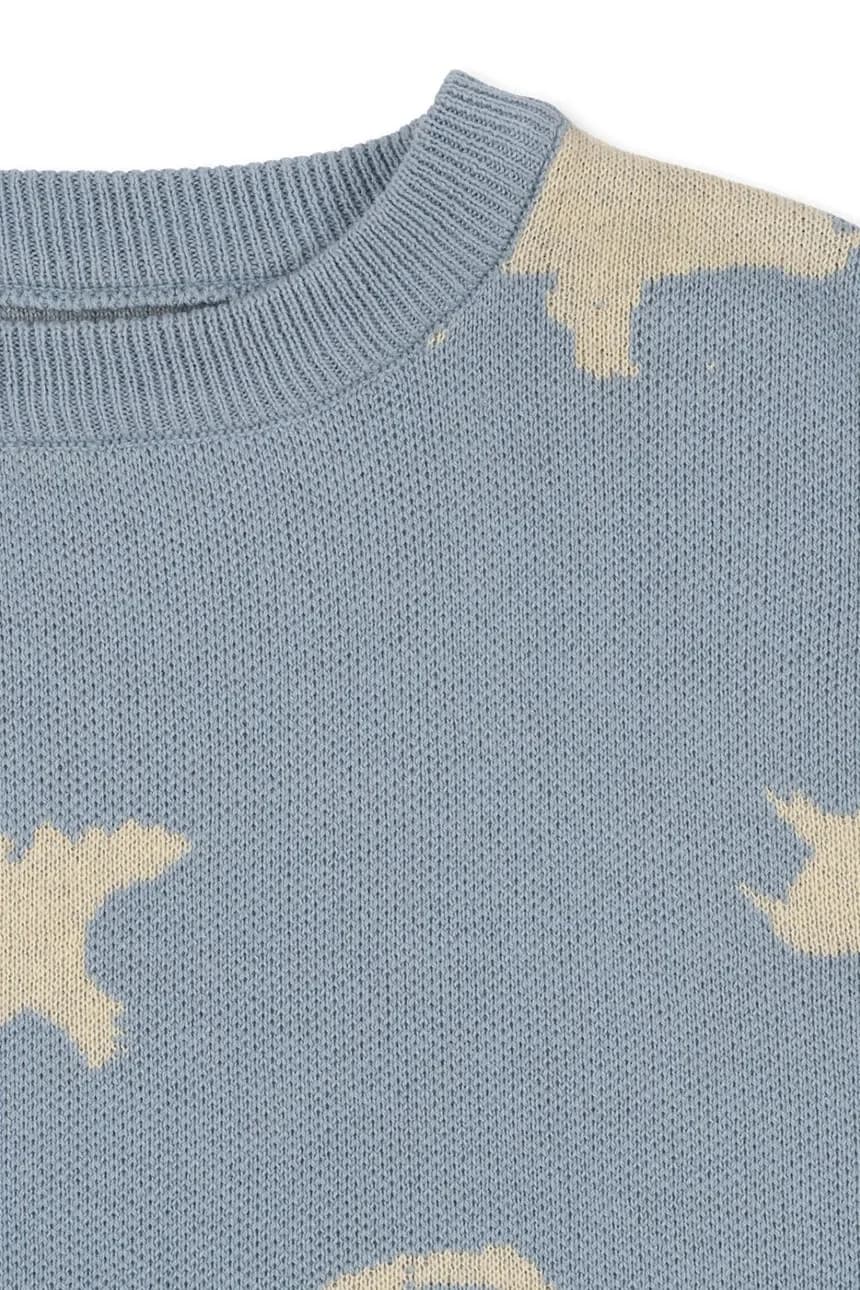 Детский хлопковый свитер LAPIS KNIT SWEATER GOTS - фото 3