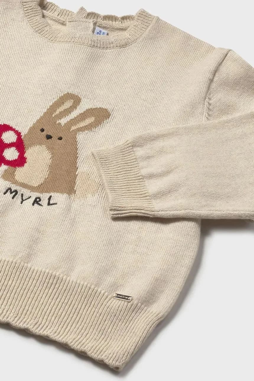 Детский свитер из смесовой шерсти - фото 4