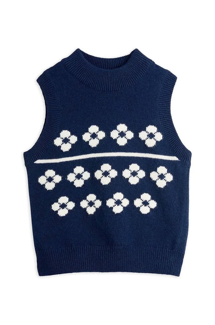 Детский жилет из смесовой шерсти "Цветы" - фото 2