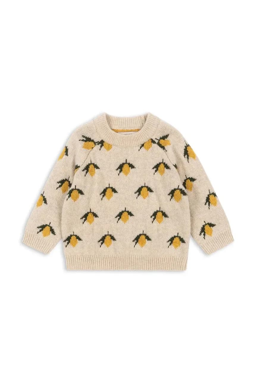 Детский шерстяной свитер BELOU LEMON KNIT BLOUSE