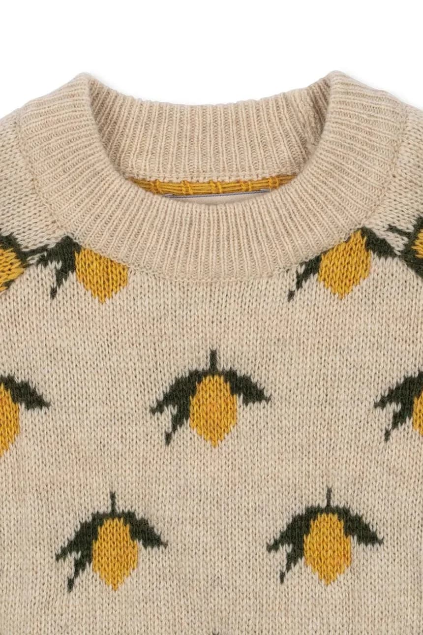 Детский шерстяной свитер BELOU LEMON KNIT BLOUSE - фото 3