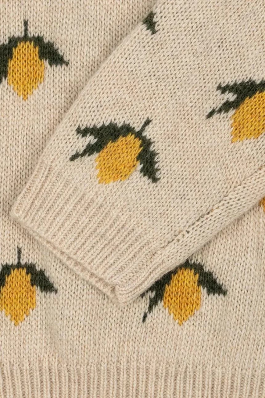 Детский шерстяной свитер BELOU LEMON KNIT BLOUSE - фото 4